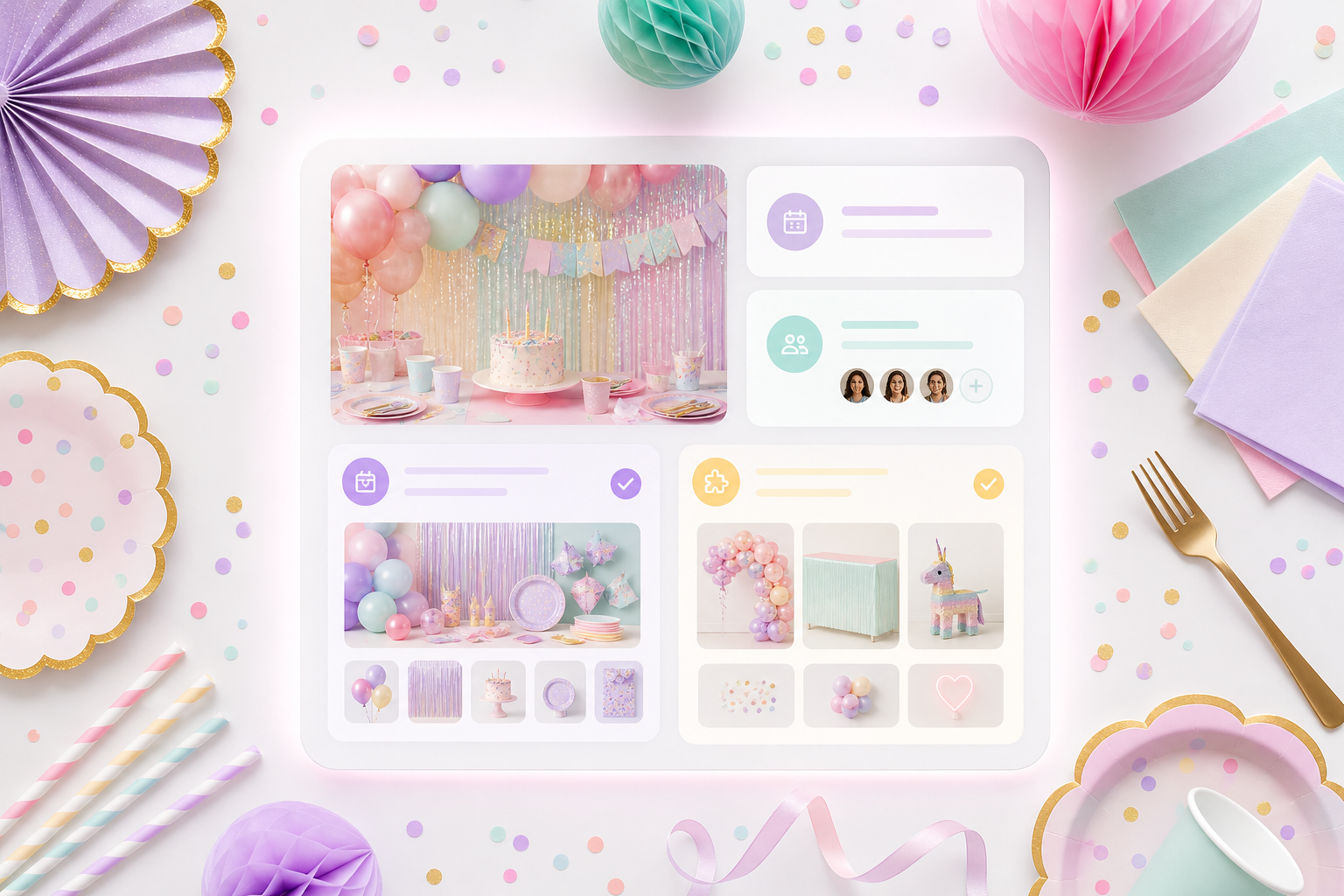 Saved party plan preview